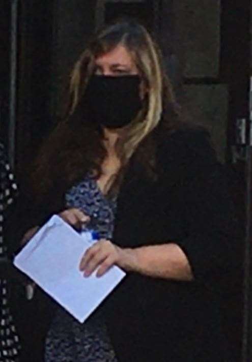 Kerry Goldsmith leaving Medway Magistrates Court