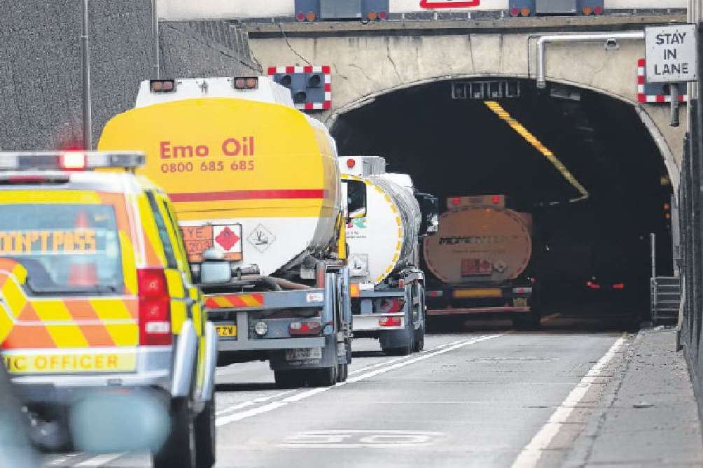 The Dartford tunnel