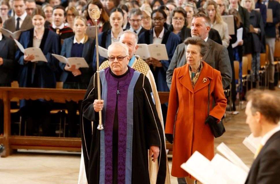 Princess Anne attended the centenary service for Benenden School at Canterbury Cathedral