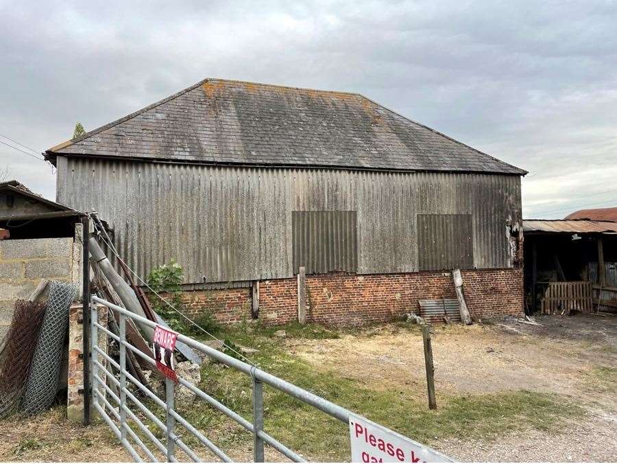 The cow shed that is being turned into Frys' Farm Shop at Upton Court Farm near Dover. Picture: Michael and Claire Fry