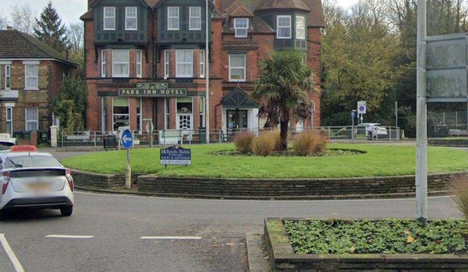 Multiple zebra crossings are set to be added at the roundabout by the Park Inn pub in Radnor Park. Picture: FHDC