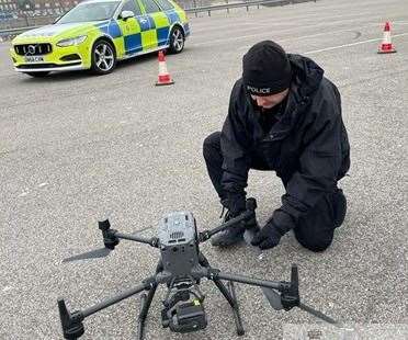 Police in Kent have seen their use of drones increase 48% compared to 2021 as the technology becomes increasingly more useful in catching criminals. Stock picture: Kent Police