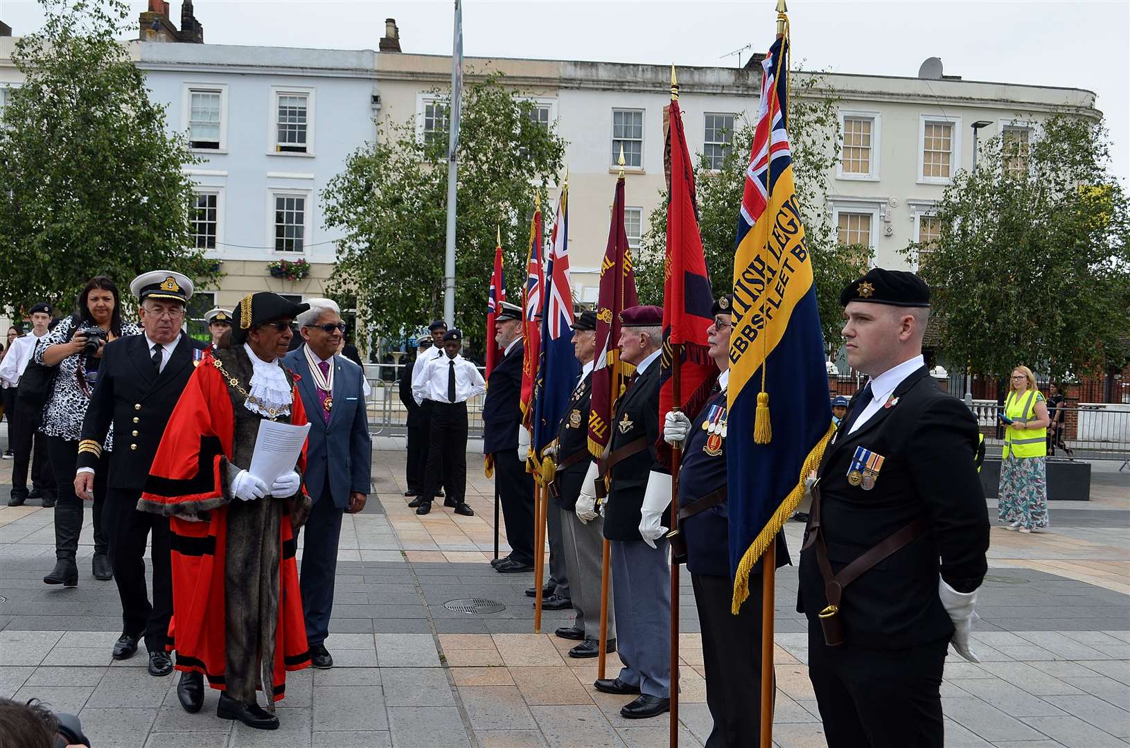 The Gravesham mayor was at the flag raising service on Monday. Picture: Jason Arthur (12907900)