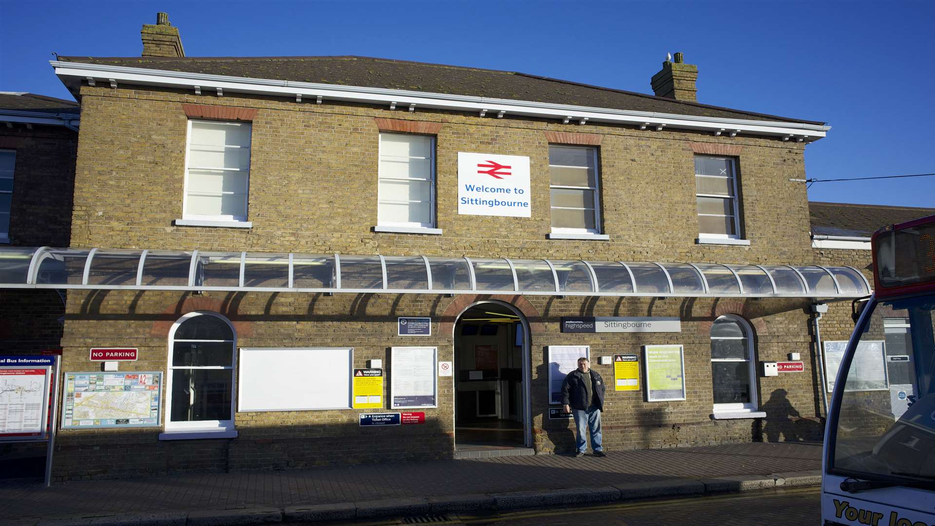 The man boarded the train with other passengers at Sittingbourne railway station