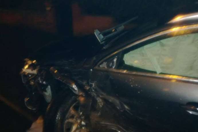 The extent of the damage to the Vauxhall Insignia.