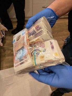 Police seized £50,000 from a Tunbridge Wells flat. Picture: Kent Police