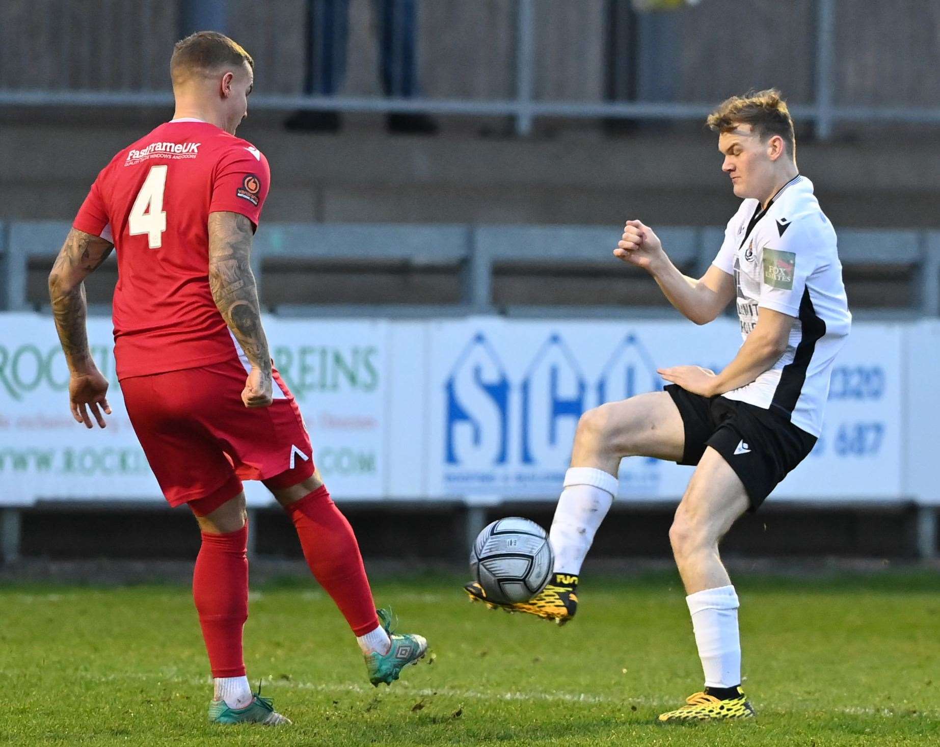 Dartford's Cameron Brodie came on at right-back against Hungerford. Picture: Keith Gillard