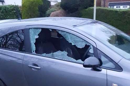 A smashed car window. Stock picture: Nick Holt