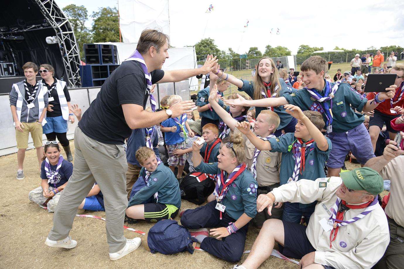 David Walliams meets the scouts