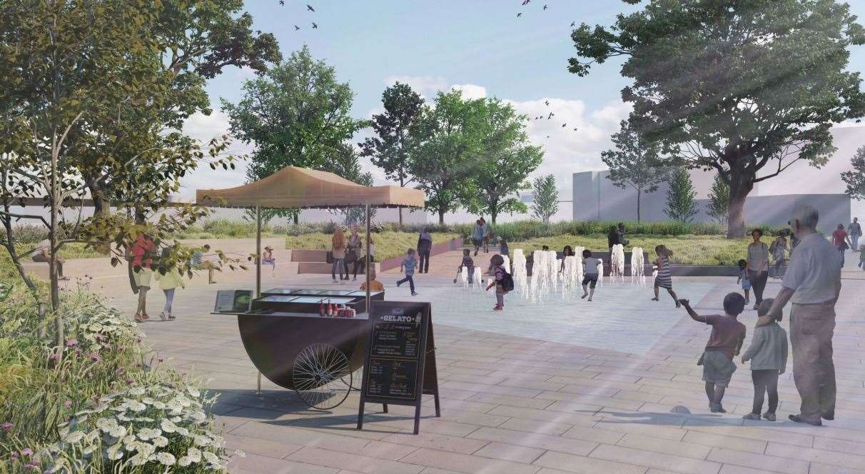 How the new Paddocks green space will look