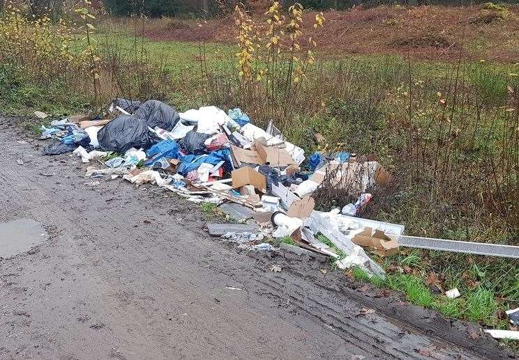 Rubbish left in Pennypot Lane. Picture: Canterbury City Council