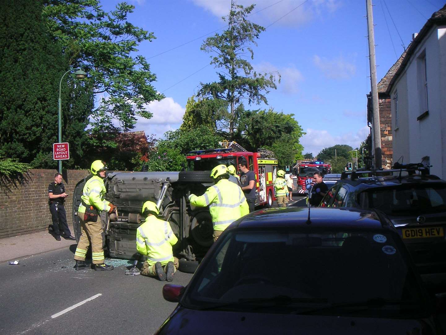 The scene of the crash in Littlebourne High Street (37930447)