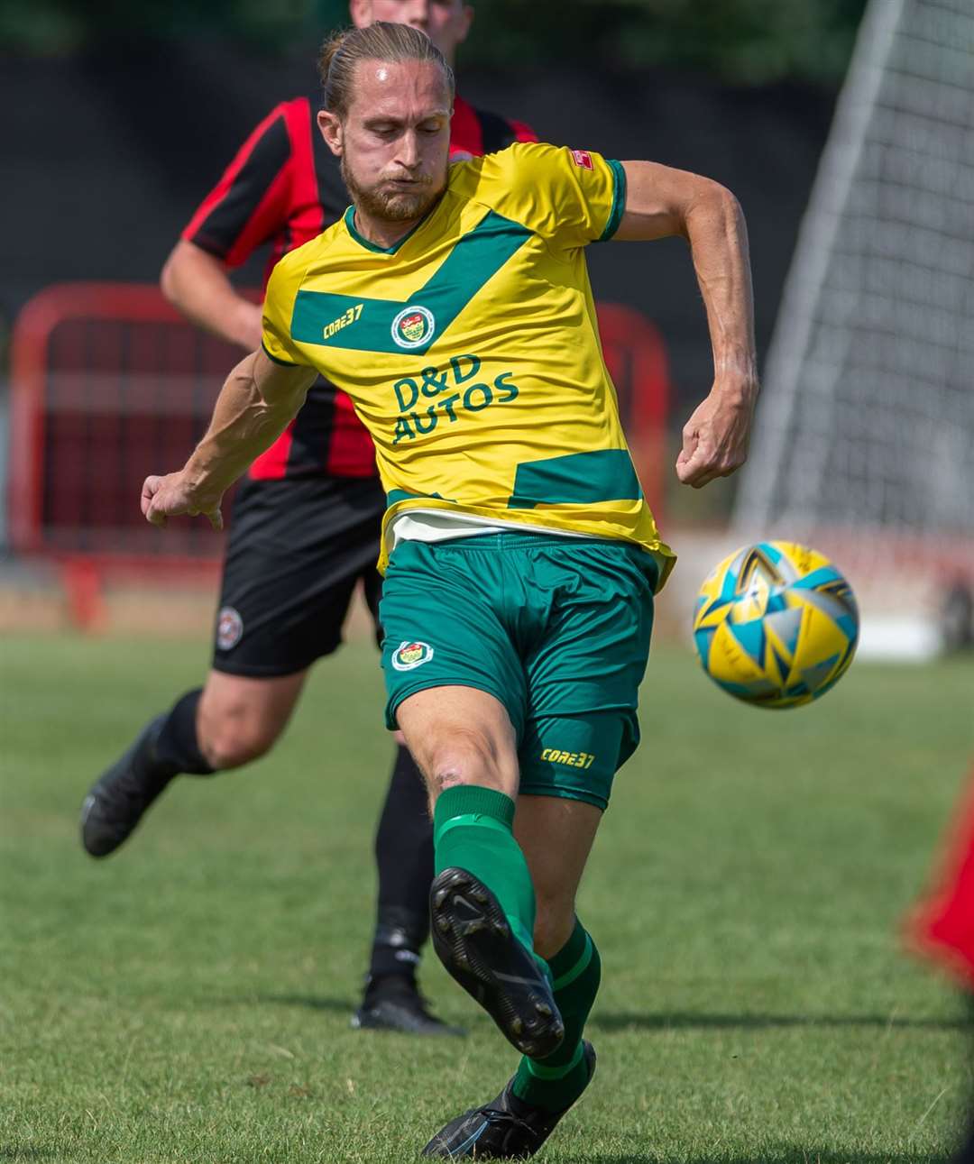 Ashford's Ryan Sawyer during their weekend defeat to Erith Town. Picture: Ian Scammell
