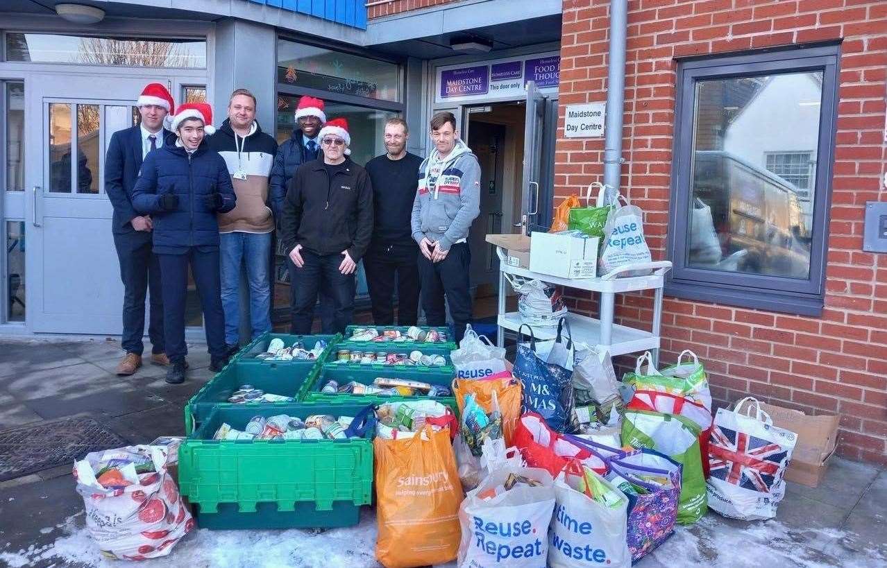 Oakwood Park Grammar School collected 1,200 items for the campaign. Picture: Maidstone Homeless Care