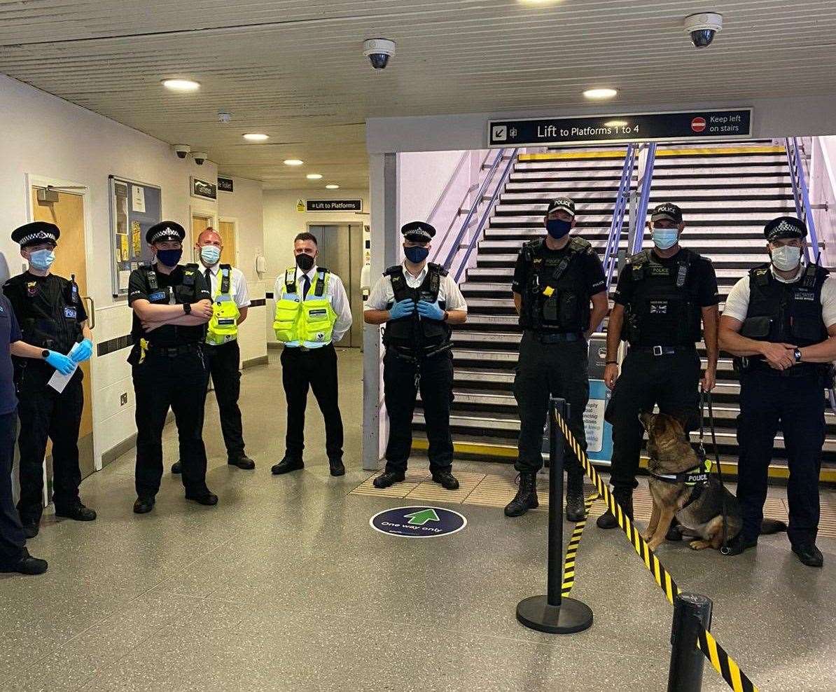 Met police officers teamed up with Kent Police and British Transport Police to stamp out criminal activity being conducted on the transport network