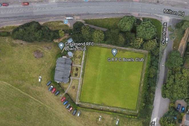 Gravesend Rugby Club's bowling green could be turned into flats. Picture: Google Maps