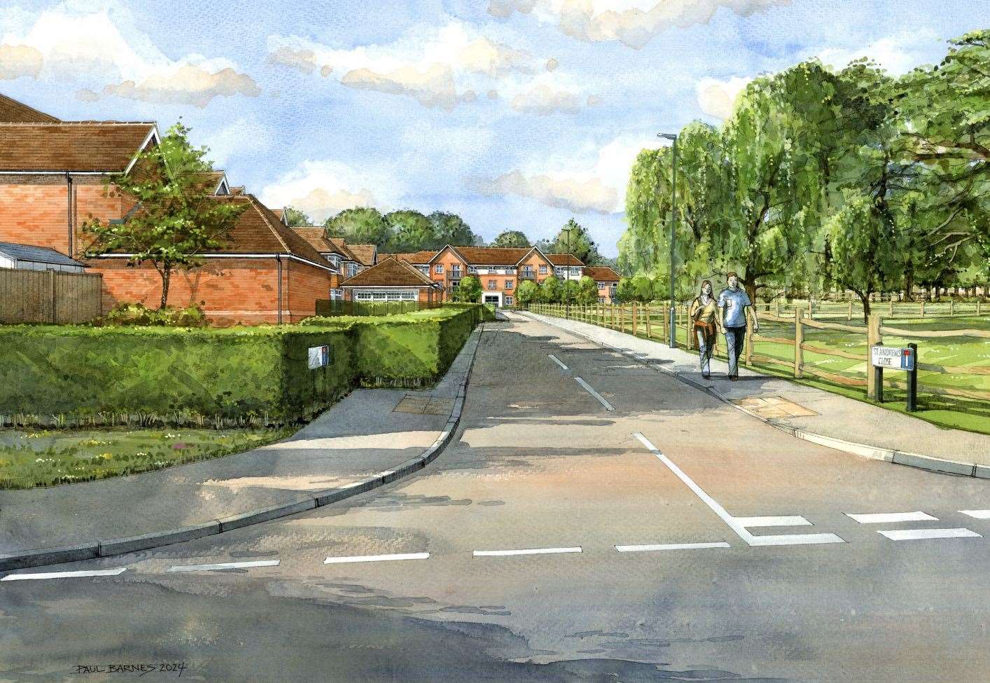 How the proposed retirement homes on land south of St Andrews Close, Aylesford, will look. Photo: Paul Barnes