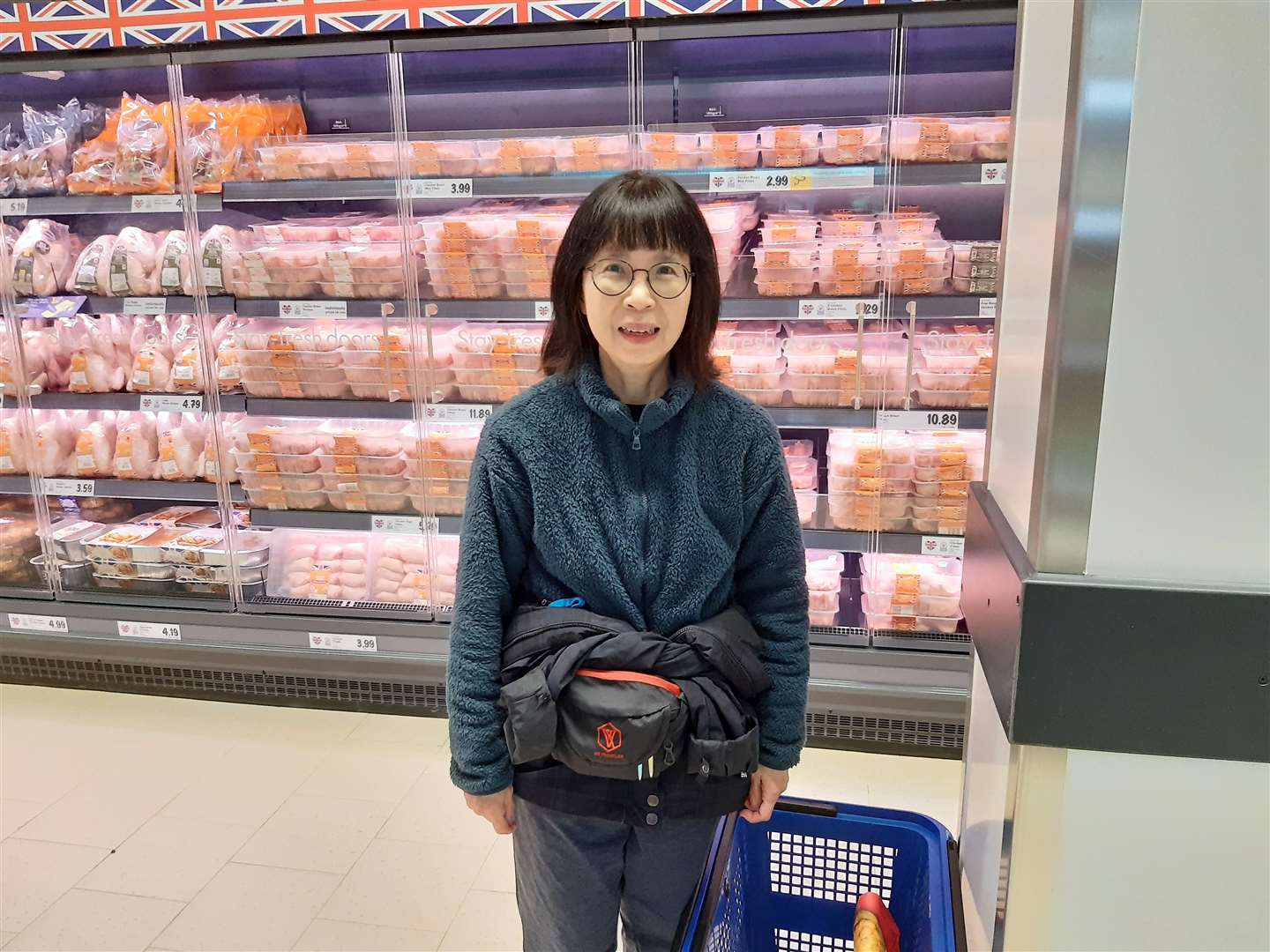 Lai Tse is happy getting food for her weekly shop