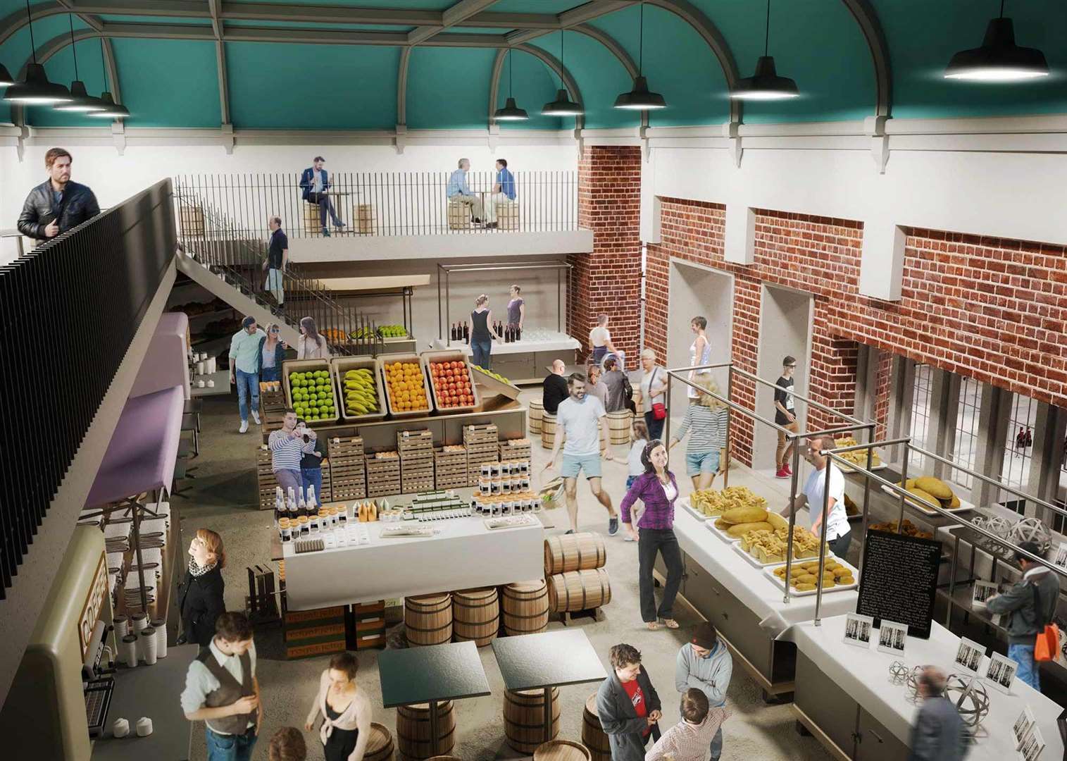 A market hall is included in the plans. Pic: The Setha Group