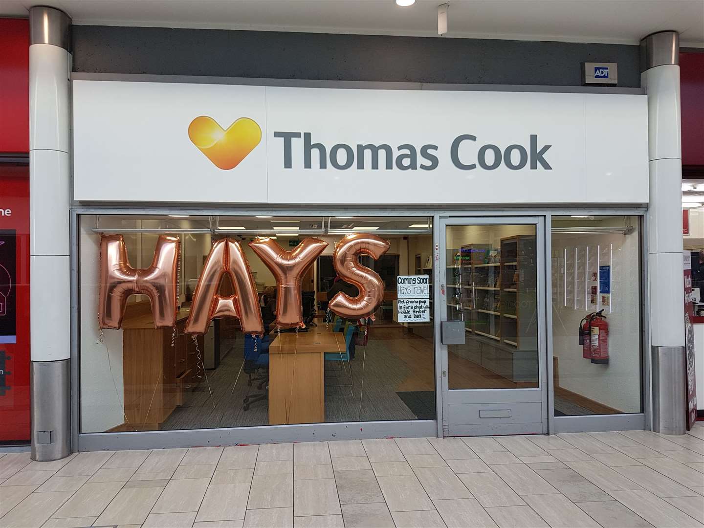 Thomas Cook in Ashford, now under the Hays Travel