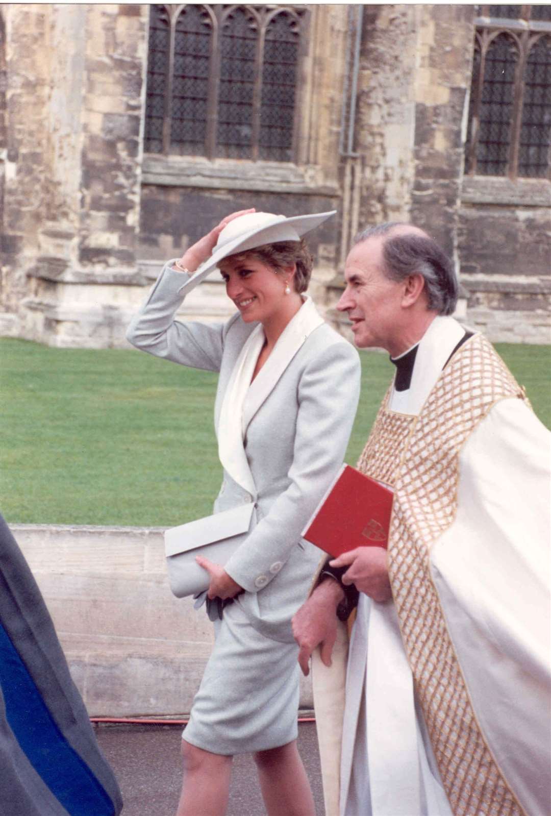 Princess Diana and Princess Margaret were among the crowds who braved wind and rain to attend the enthronement of Dr George Carey as Archbishop of Canterbury in April 1991