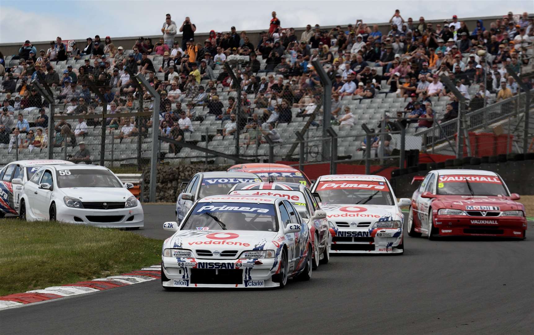 Hill leads the Super Tourer pack through Paddock. Picture: Simon Hildrew