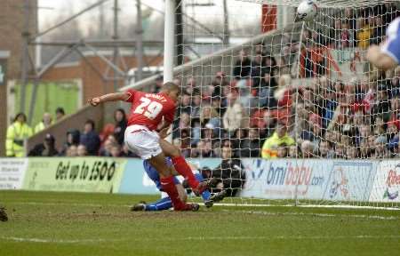 Gills take the lead as Julian Bennett puts through his own net. Picture: ANDY PAYTON