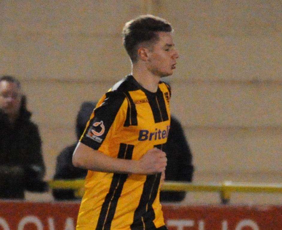 Jake Embery comes on for his Maidstone debut at Solihull Picture: Steve Terrell
