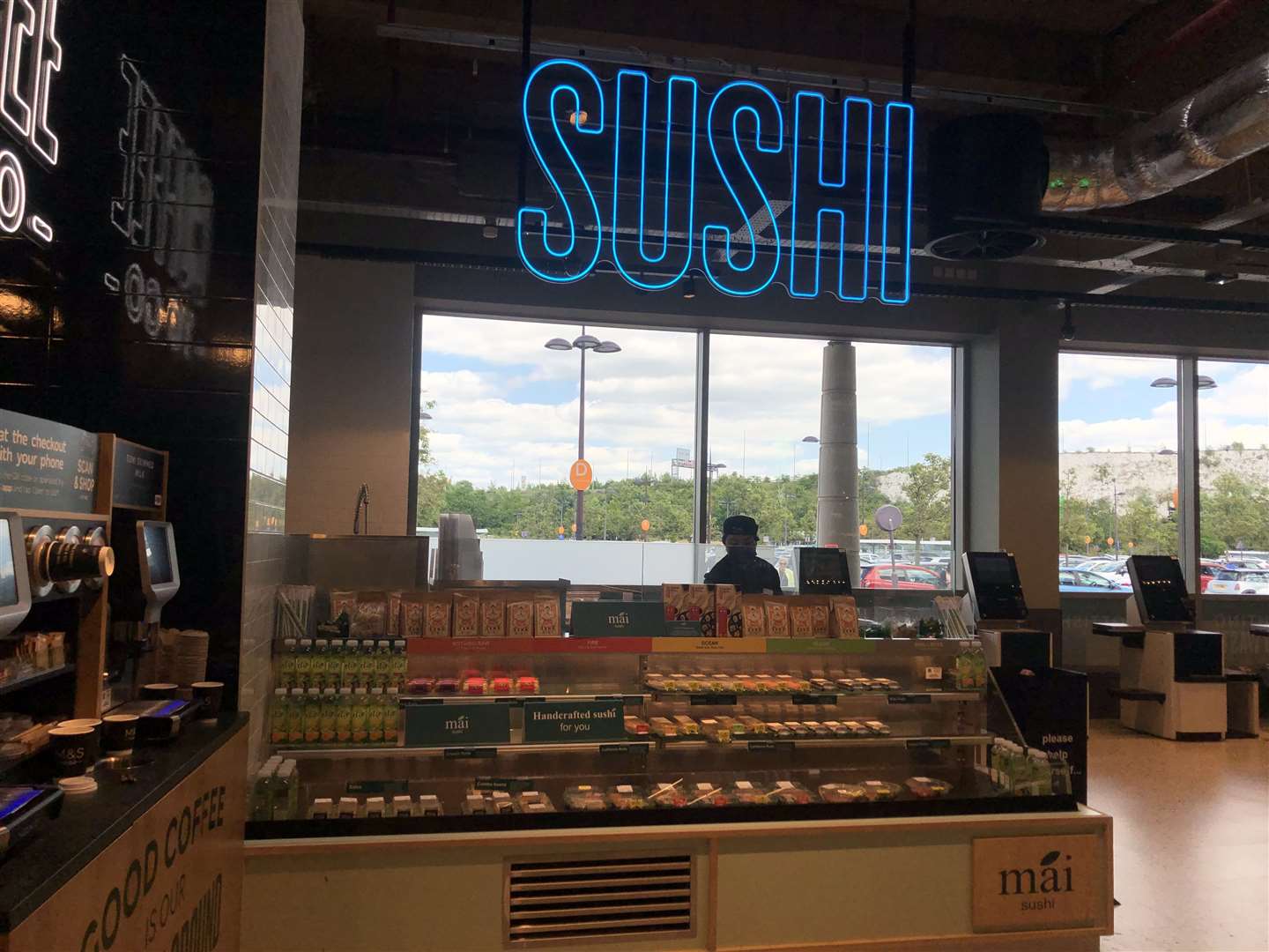 There is now a separate sushi counter