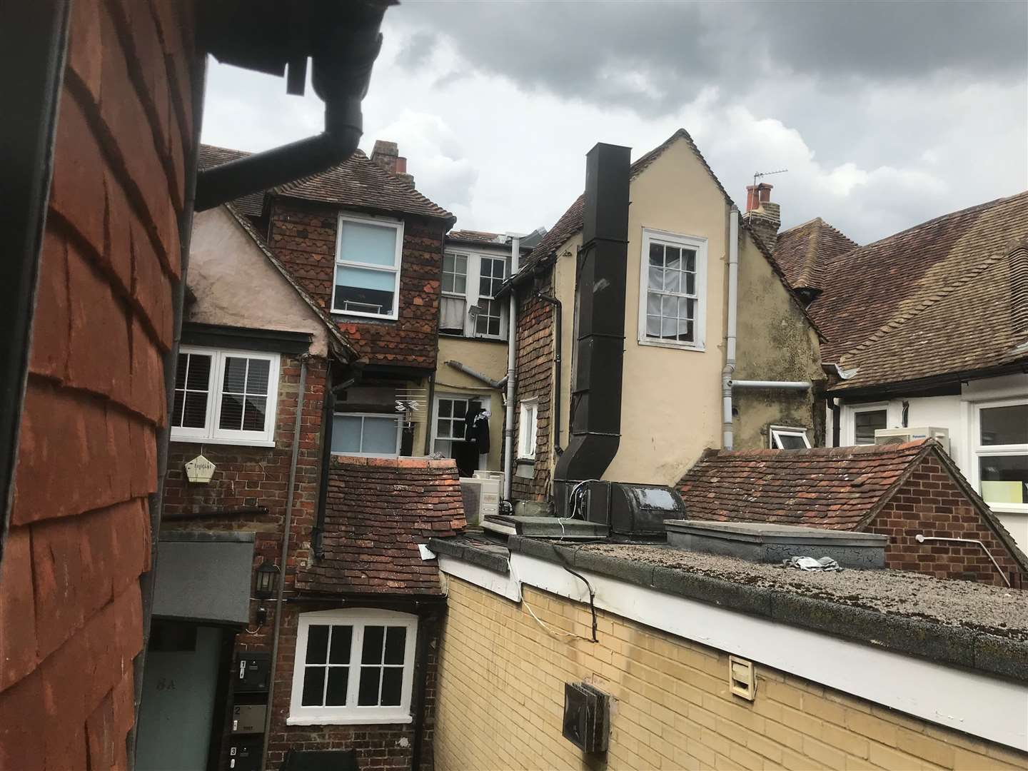 Desh is somewhere in that direction on the High Street behind these buildings in West Malling