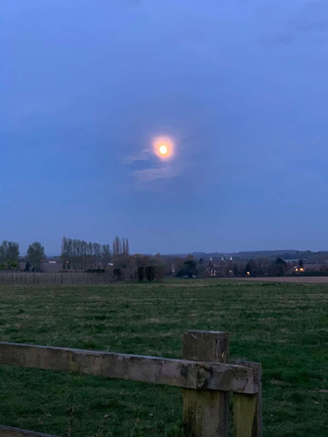 The pink supermoon from East Malling. Picture: Angie Withers