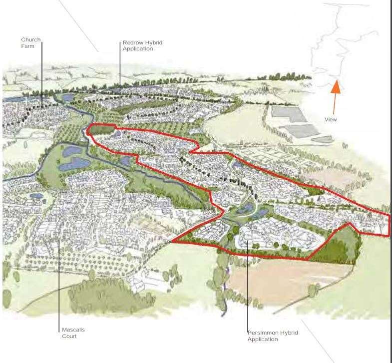 And the Persimmon proposal for 160 homes, plus outline consent for a further 400