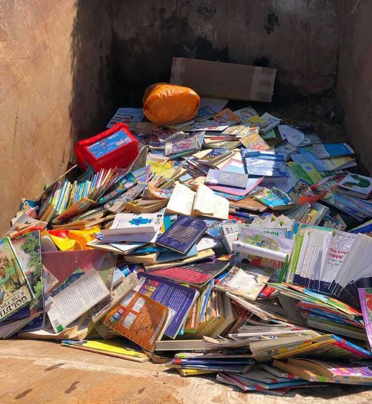 One woman said she was "horrified" by the discovery of so many books