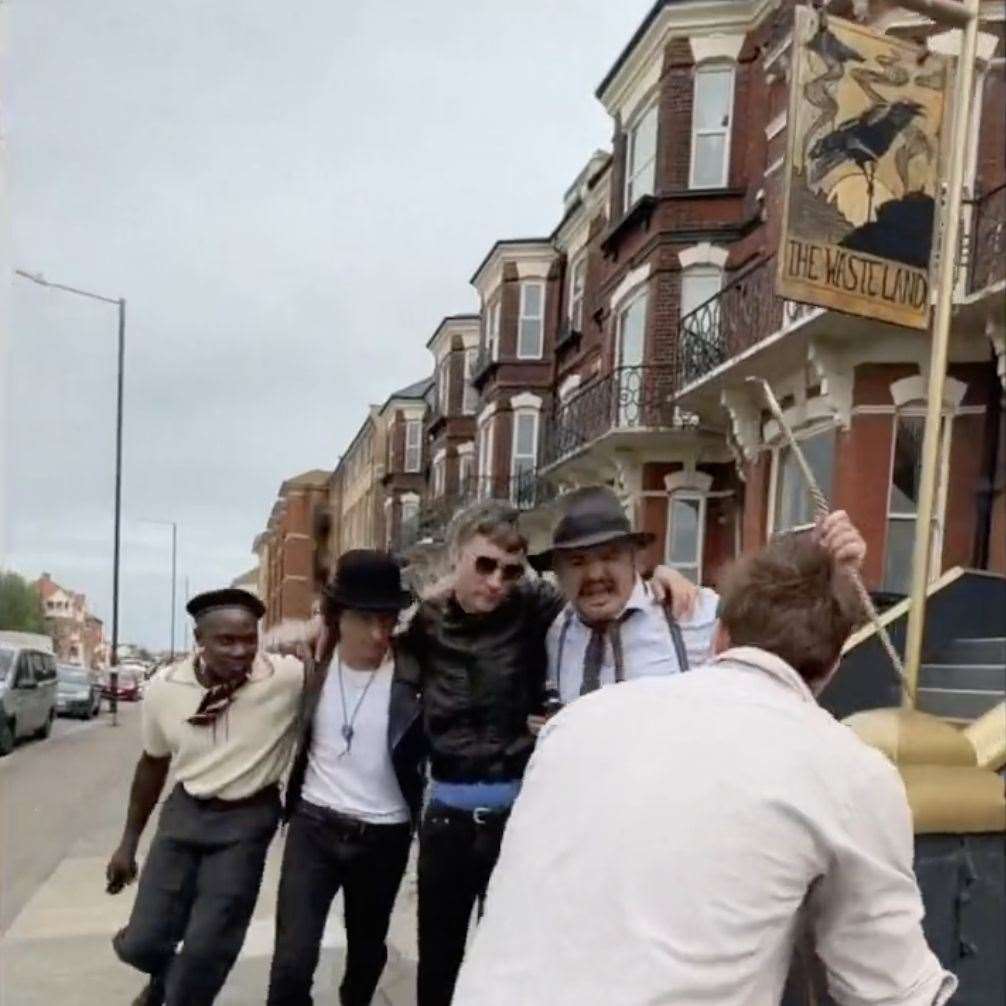 The Libertines band members are seen walking through the streets of Margate in the video. Picture: The Libertines/X