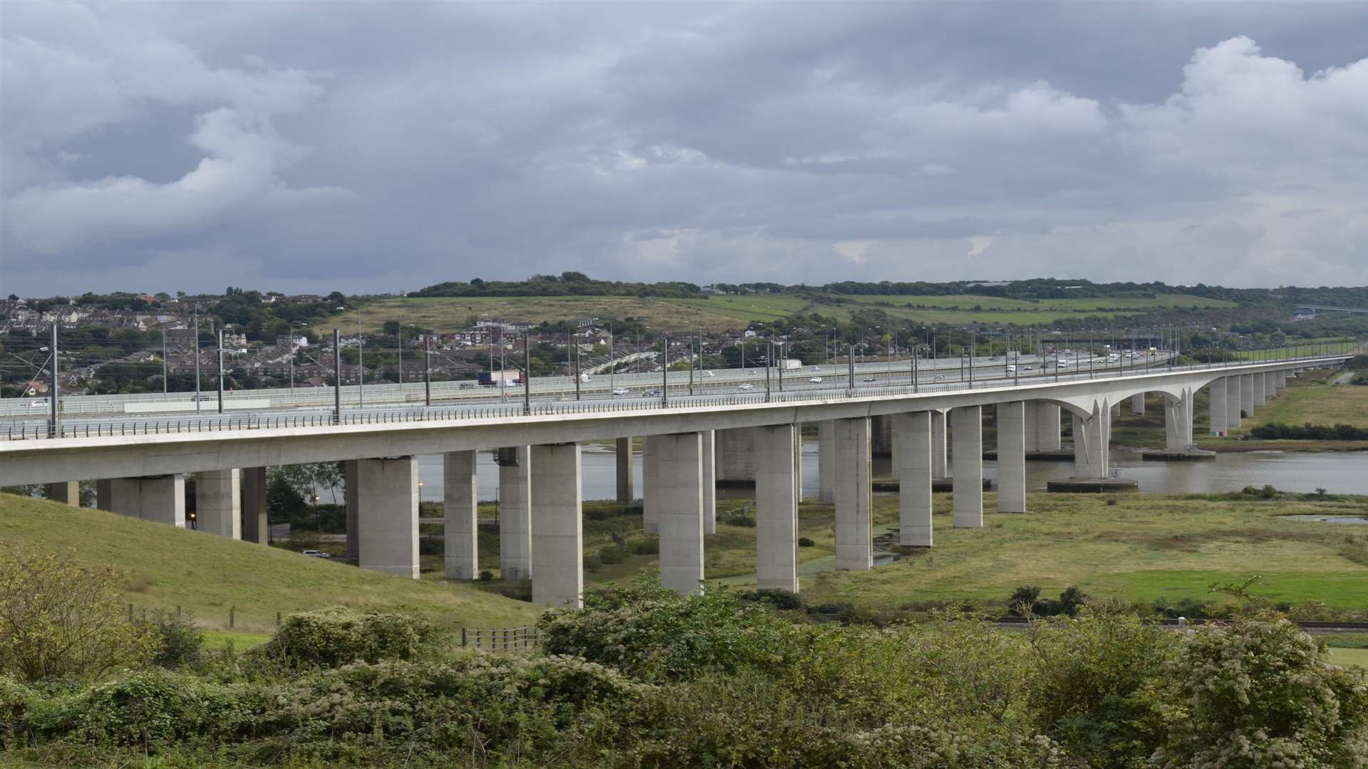 There are delays this weekend because of closures near the Medway Bridge