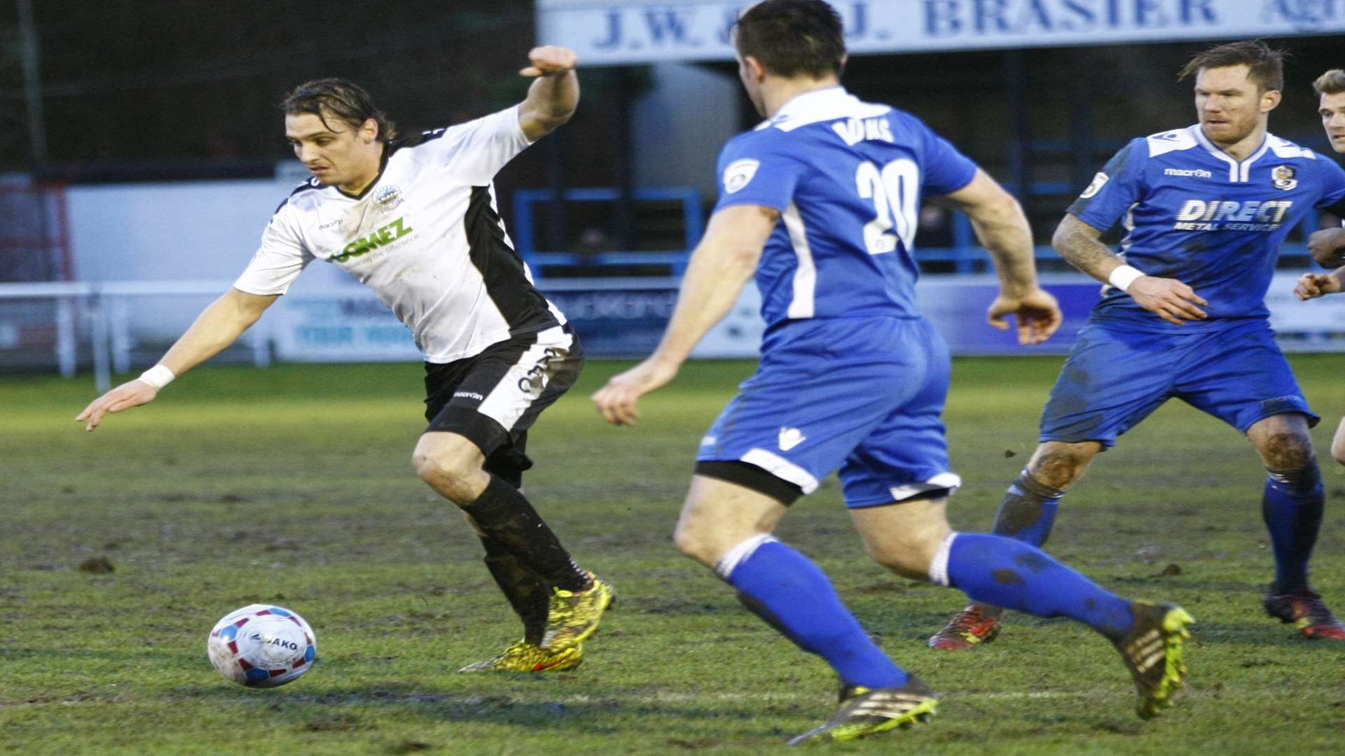 Dover midfielder Liam Bellamy broke two bones in his hand at Woking on Saturday.