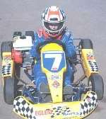 HAPPIER TIME: Alain Day in the go-kart that has now been stolen