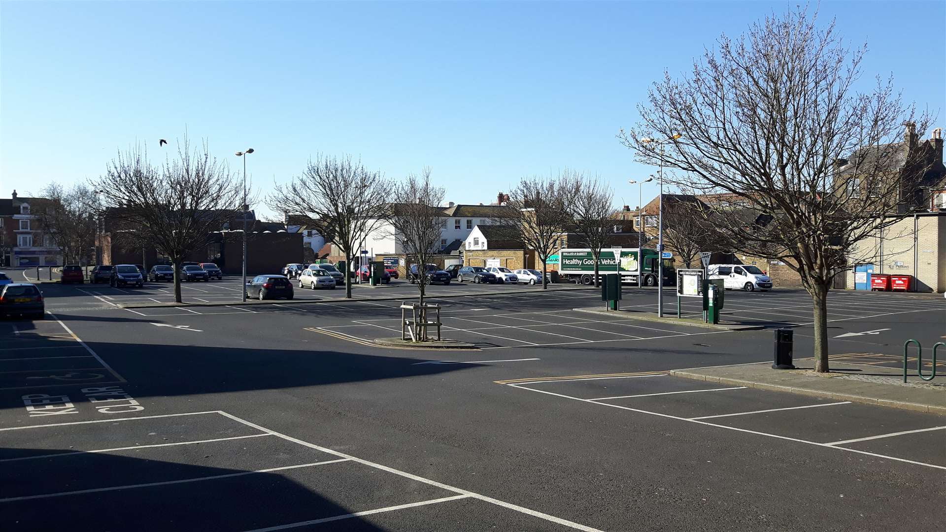 An abundance of spaces were left unfilled at Middle Street car park in Deal