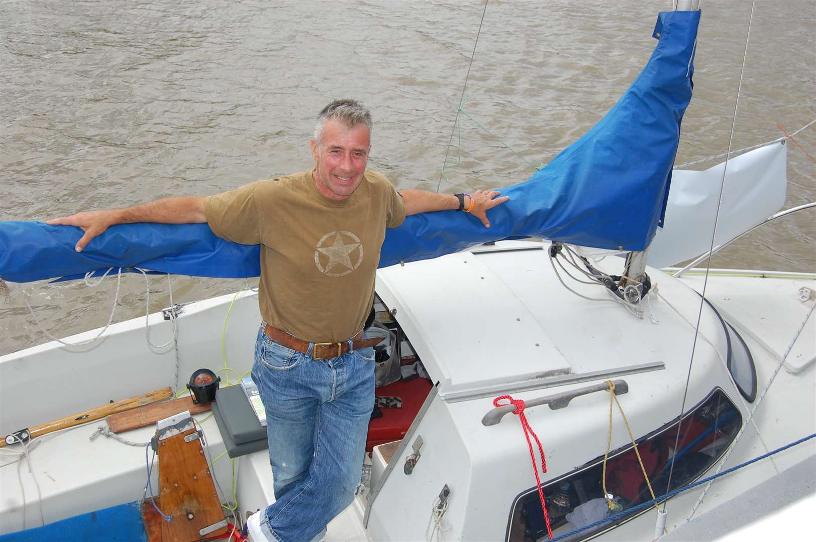 Dave Selby was in Gravesend as part of his epic 300 mile journey.