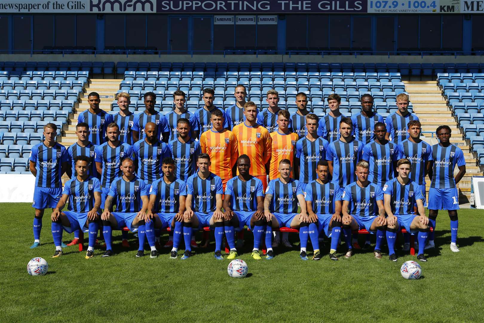 Gillingham Press Day 2018. Pictured are Gillingham first team squad..Gillingham FC, Preistfield Stadium, Redfern Avenue, Gillingham..Picture: Andy Jones. (3415352)
