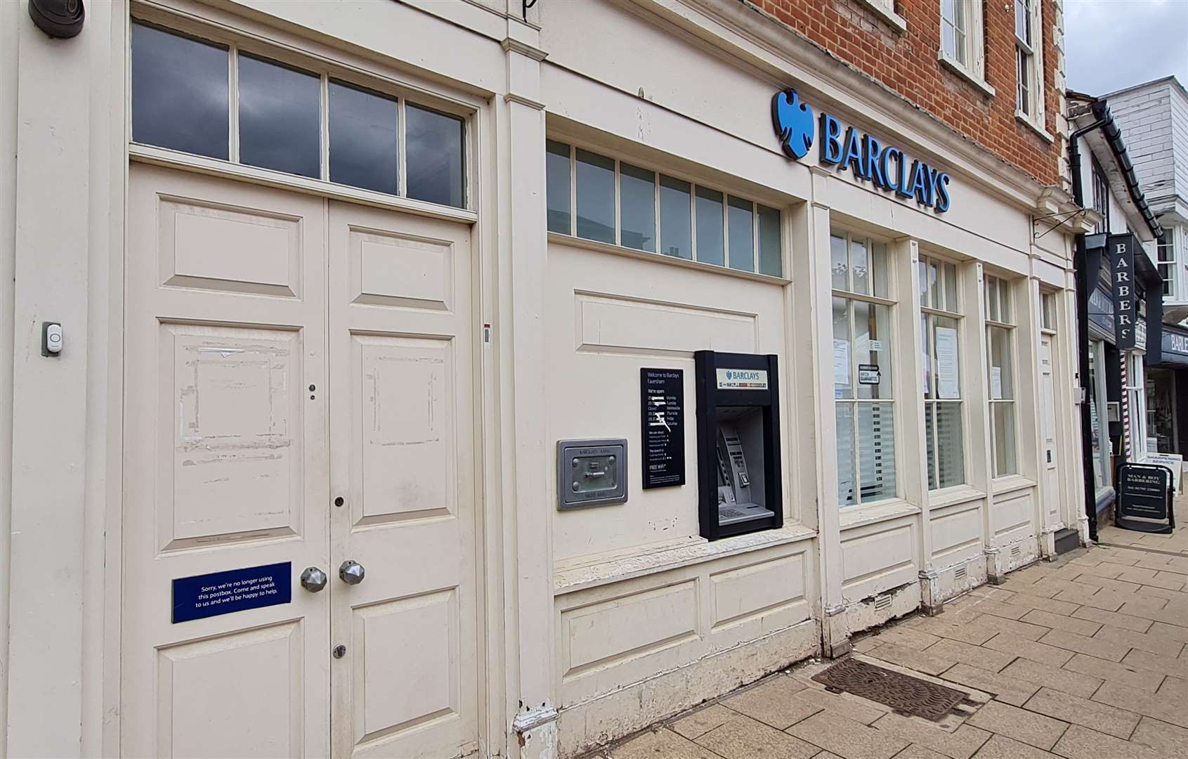 The former Barclays bank in Court Street, Faversham, pictured here in 2021