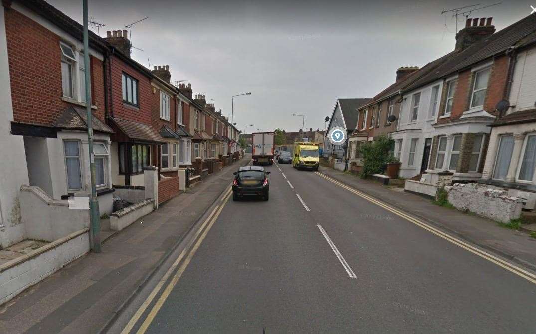 The man was arrested in Canterbury Street, Gillingham. Pic: Google