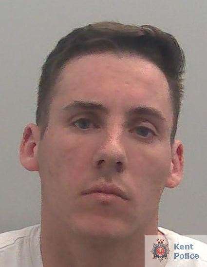 Lewis Sutton has been jailed. Image from Kent Police