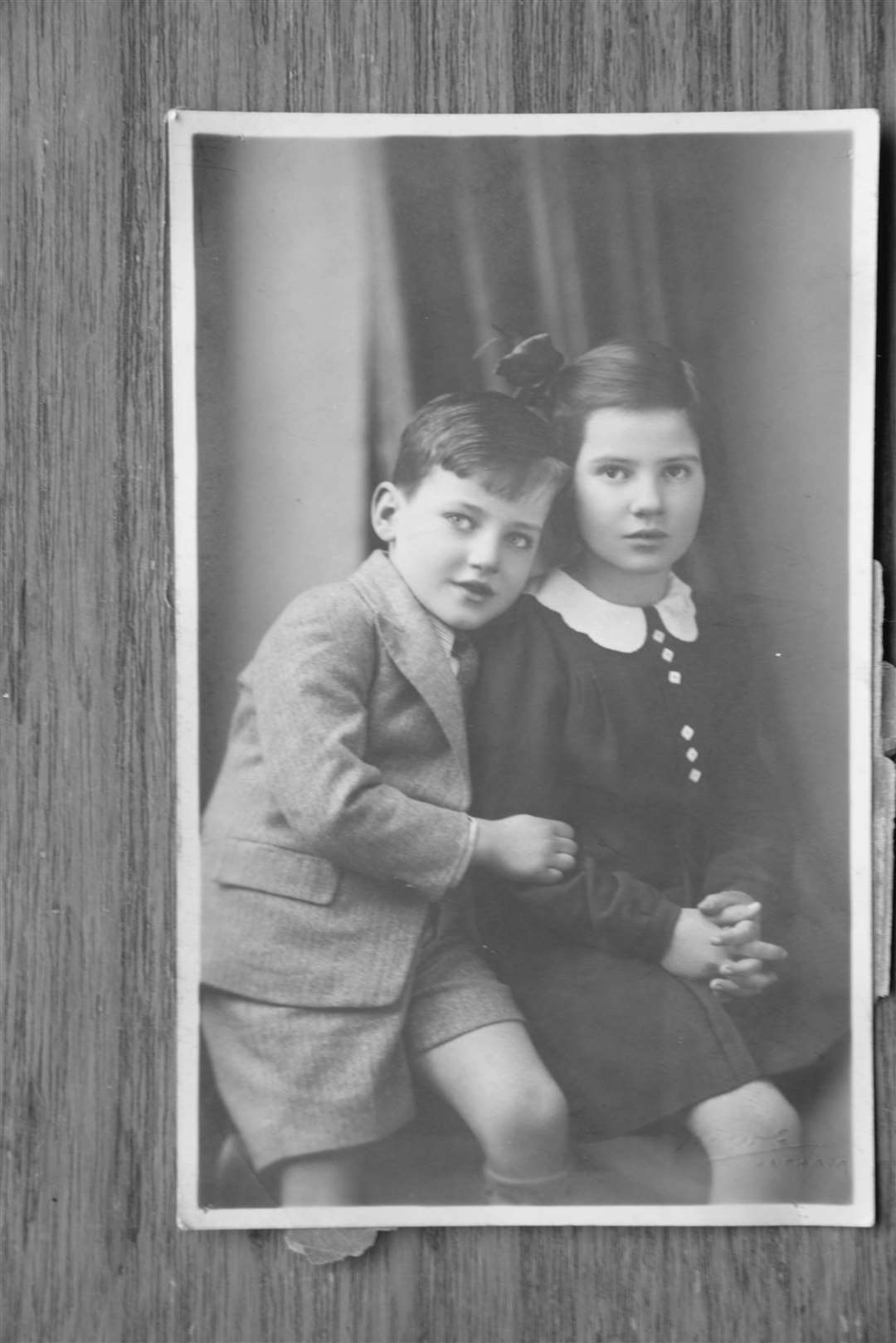 Harry Pierce of Lordswood with his sister Jeanne aged about 10?. Picture: Chris Davey. (9234731)