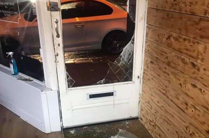 Damage dealt to the front door
