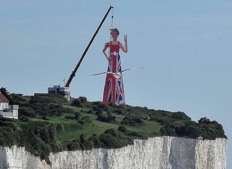 The effigy appeared yesterday. Picture: Simon Hare.