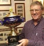 CHAMP: Ralph Charles with his golf trophy. Picture: DEREK STINGEMORE
