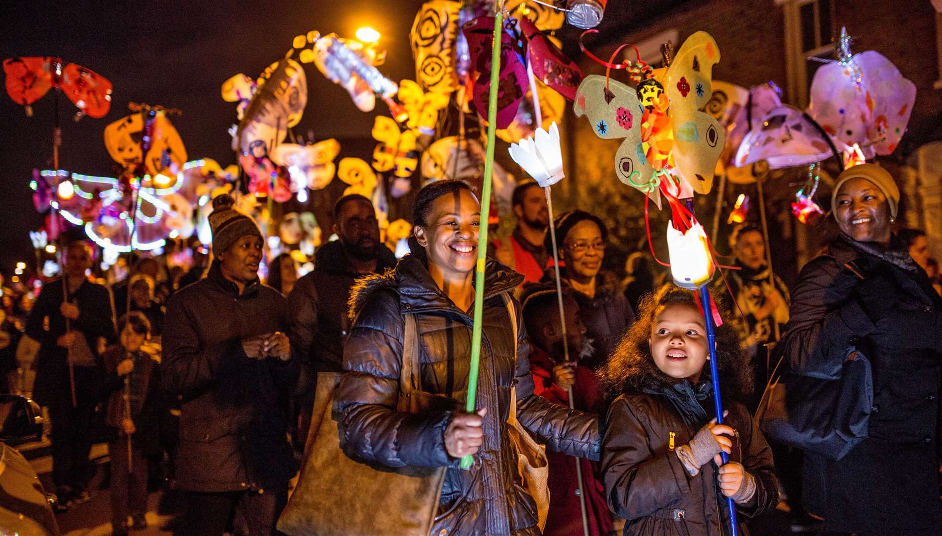 Starting at Elwick Place, a procession of giant illuminated baubles decorated by children from local primary schools across Ashford will make its way up Bank Street and through the Lower High Street.