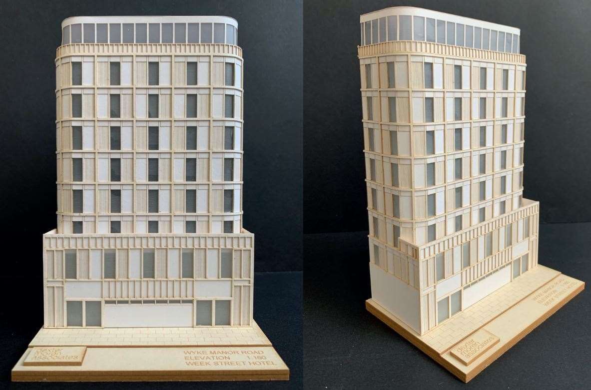 A scale model of the hotel which could replace Mothercare in Week Street, Maidstone (16486854)