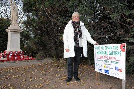 Heather Thomas-Pugh, from Sheppey Tourism Alliance, at Bridge Road where a competition has been launched to redesign the Sheerness War Memorial garden